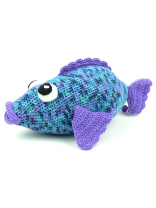 Big Rainbow Fish Toy in Caron Simply Soft, Simply Soft Paints & Simply Soft Brites - Downloadable PDF