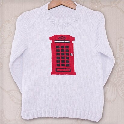 Intarsia - Red Telephone Box Chart & Childrens Sweater