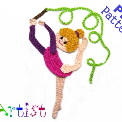 Gymnastic 2 Crochet Applique Pattern