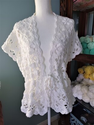 Star-Lace Stitch Crochet Kimono