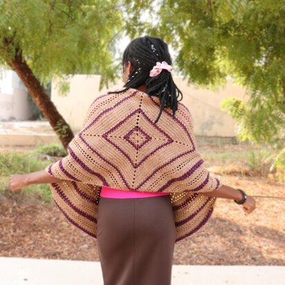 Square in a Wrap Pocket Shawl