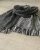 Hounds tooth fringed scarf