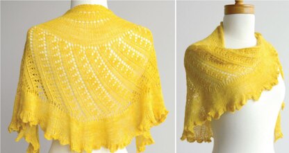 Shattered Sun Shawl in SweetGeorgia Cashsilk Lace -  DE - Downloadable PDF