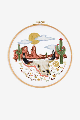 DMC Desert Skull Embroidery Pattern - PAT1907 - Downloadable PDF