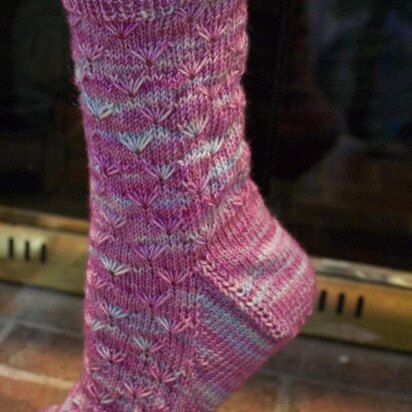 Spring Flower Socks - knitting pattern