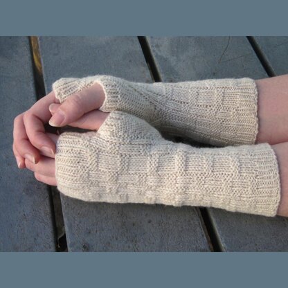 Beyond Basketweave Fingerless Gloves