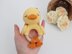 Crochet pattern duck baby rattle teether amigurumi pattern