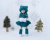 Knitted flat outfit Christmas Tree  for 8-9 inch dolls