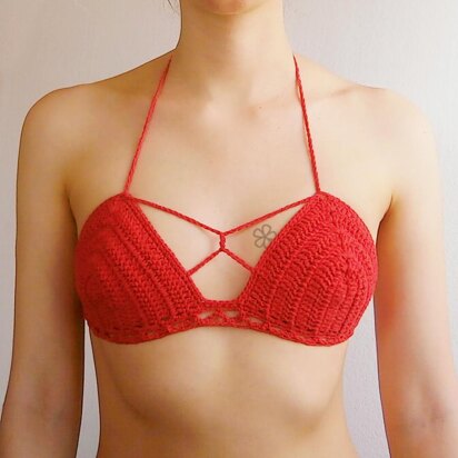 The "BONDAGE" crochet bikini top _ M34