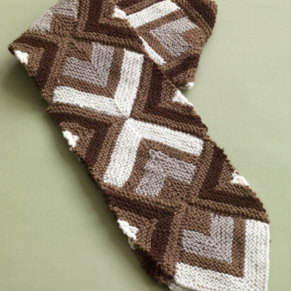 Mitered Scarf in Lion Brand Wool-Ease - 80802