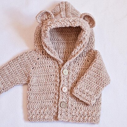 Bear Hooded Cardigan