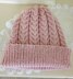 Easy Lace Cable Hat Womens Mens Unisex Straight Needles