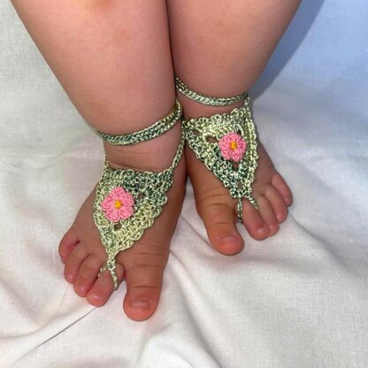15 Free Crochet Patterns for Barefoot Sandals - The Stitchin Mommy