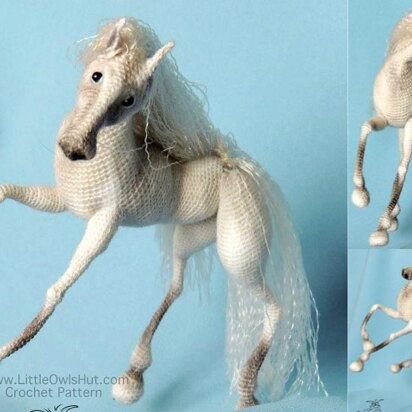 043 Horse White Dream with wire frame Amigurumi Ravelry