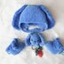 A warm crochet pattern set for newborns: bunny ear booties, a hat with long bunny ears, bunny rattle, crochet pattern kit for photo shoots