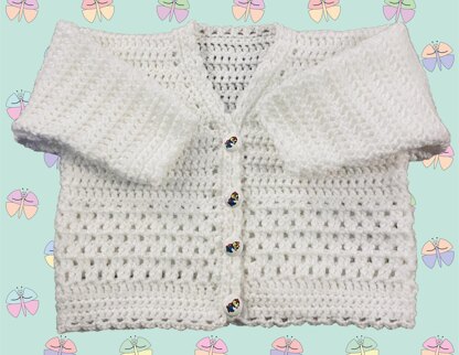 Easy Baby Cardigan in DK (1043)