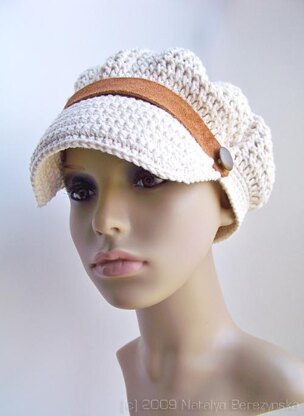 Newsboy Hat, Crochet Newsboy Cap