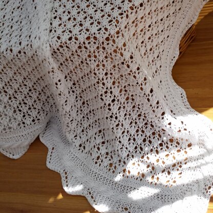 White lace shawl