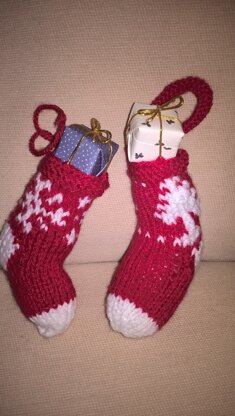 Mini Christmas Stocking by Little Cotton Rabbits
