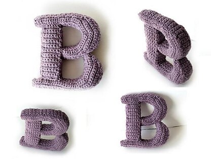 Letter B Crochet Pattern, 3D Letter Amigurumi