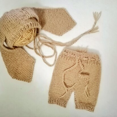 Baby Rabbit Cap and Diaper Cover