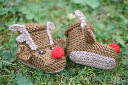 Reindeer Baby Booties