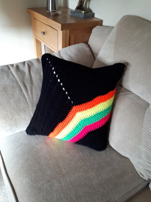 Neon Rainbow Cushion Cover