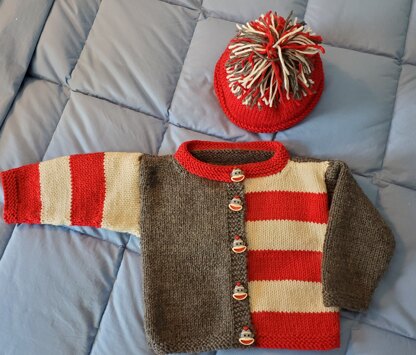 Monkey Button Gingersnap Sweater