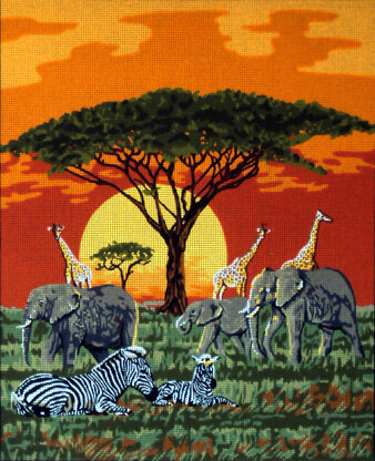 Gobelin-L Animals Of Africa Tapestry Canvas - 40cm x 50cm