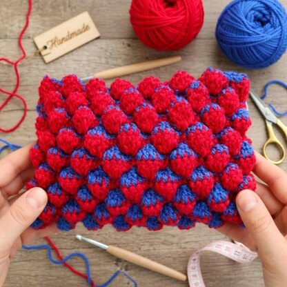 Crochet Strawberry Clutch Bag Pdf + Video Tutorials