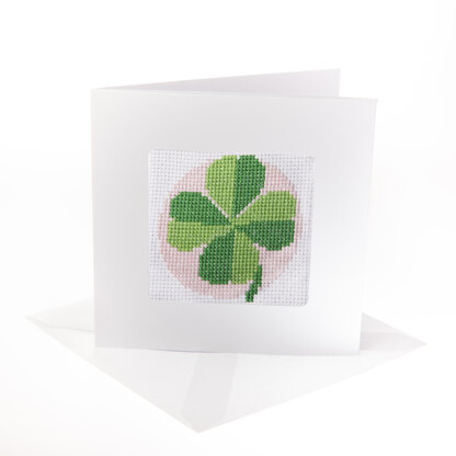 Stitchfinity Clover Mini Card Cross Stitch Kit - 13cm x 13cm