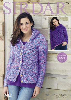 Woman’s Hooded Sweater and Jacket in Sirdar Wild - 7996 - Downloadable PDF