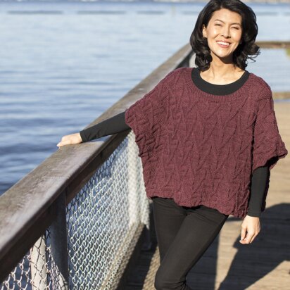 Dartmouth Poncho in Cascade Yarns 220 Superwash Merino - W744 - Downloadable PDF