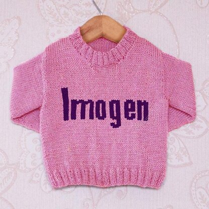 Intarsia - Imogen Moniker Chart - Childrens Sweater