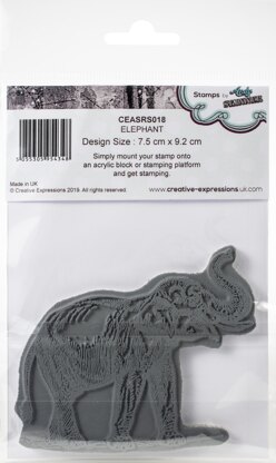 Creative Expressions Rubber Stamp By Andy Skinner - Elephant