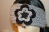 Headband style earwarmer with layered flowers (two sizes)