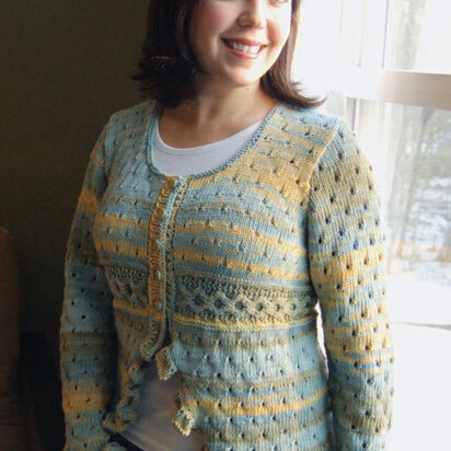 Ruffled O's Cardie in Knit One Crochet Too Ty-Dy - 1600 - Downloadable PDF
