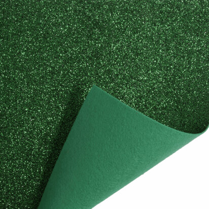 Trimits Glitter Felt Roll - 1m x45cm - Green