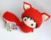 Big Tanoshi Fox Doll with removable tail