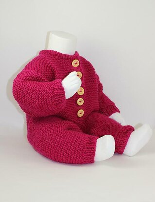 Baby Aran Garter Stitch Onesie