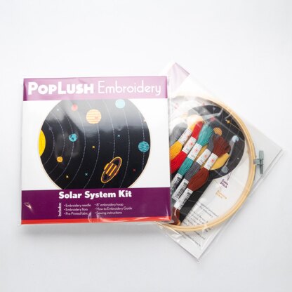PopLush Solar System Embroidery Kit - 8in