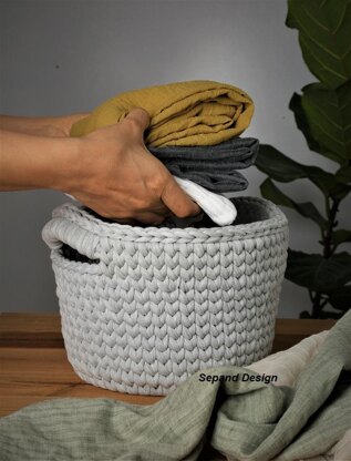 Zpagetti (t-shirt) yarn basket- CSC-93-En-Fr