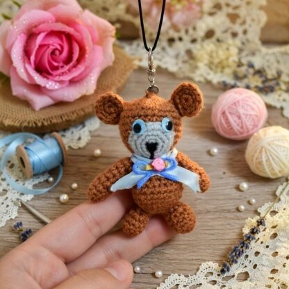 Crochet Bear Keychain Pdf + Video Tutorial