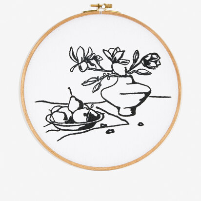 DMC Magnolia and Pears Still Life Embroidery Pattern - PAT2005 - Downloadable PDF