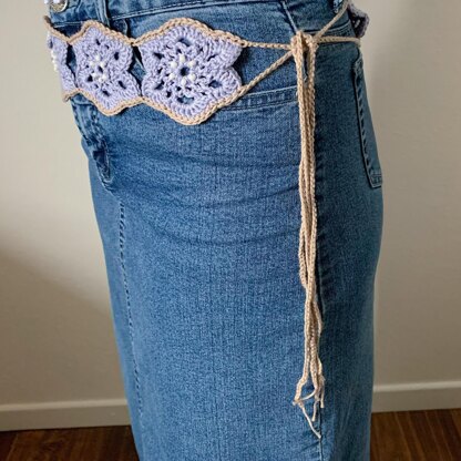 Crochet Flower Belt