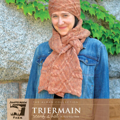 Triermain Scarf & Hat in Juniper Moon Farm Marlowe Jeweltones