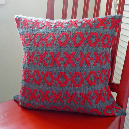 Buss Square Pillow Cover in Berroco Vintage