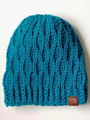 Crochet Hat Blue Waves