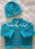 Caitlin Baby Cardigan, Hat & Booties knitting pattern 0-3 & 6-12mths