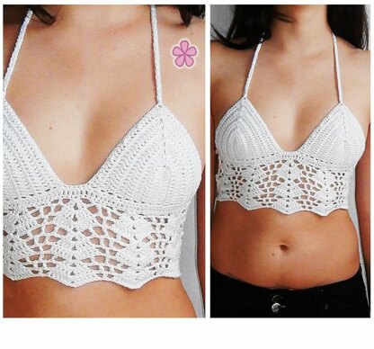 1 PATTERN FREE. 4 Crochet Crop Tops. 3 Lacy Tops 1 Fringed Top